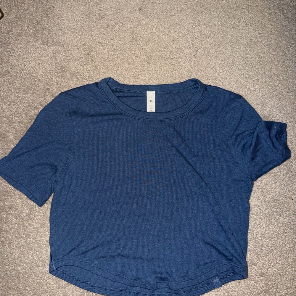 Blue Lululemon Crop Top